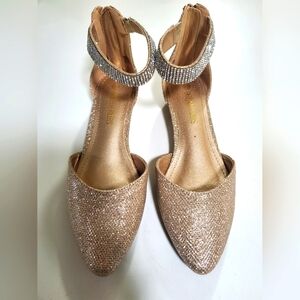 DREAM PAIRS Women's Low Wedge Ankle Strap Flats Shoes